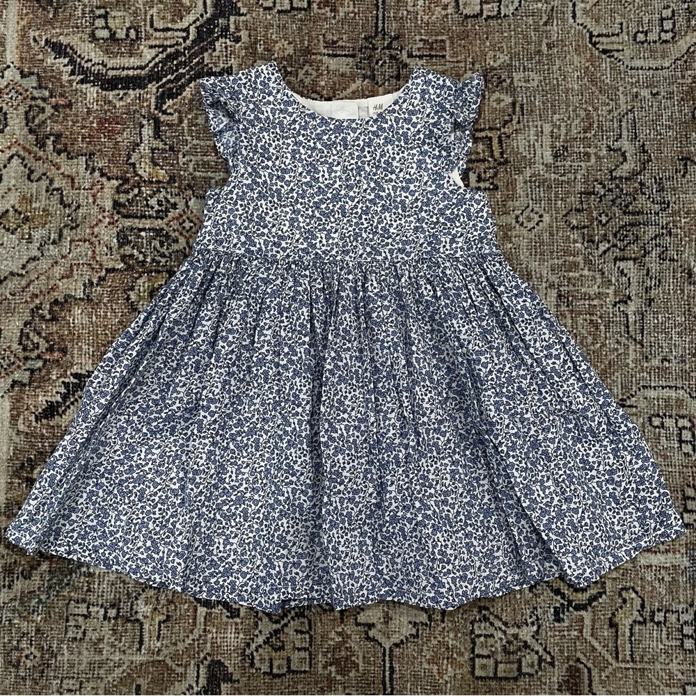 Blue floral dress